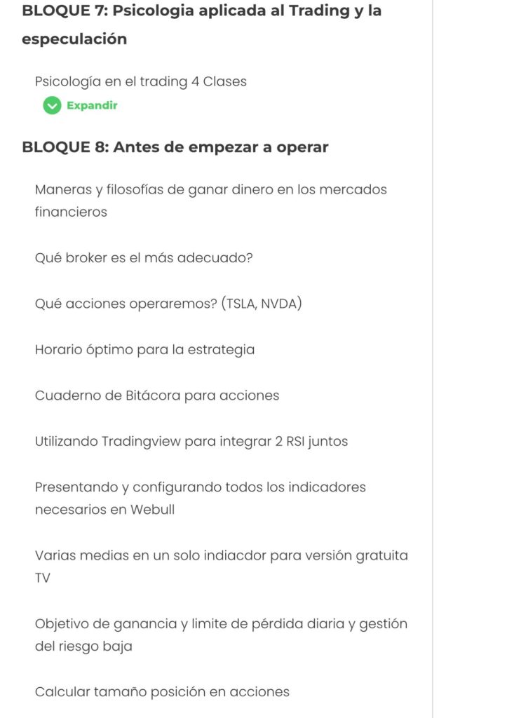 Contenido Tradeando de Enrique Moris