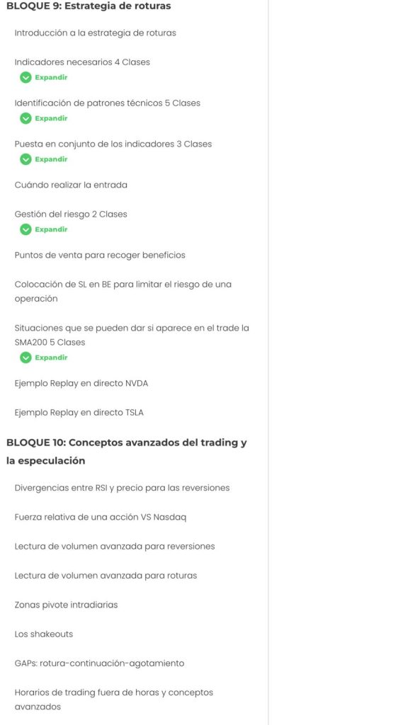 Contenido Tradeando de Enrique Moris