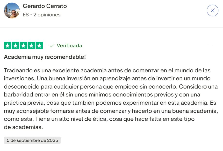 Opiniones de alumnos de Tradeando de Enrique Moris