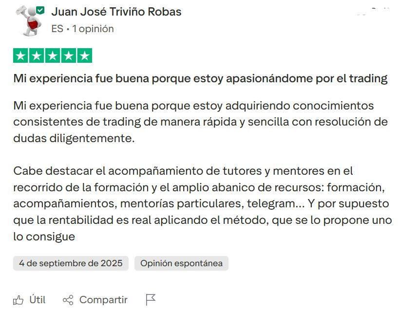 Opiniones de alumnos de Tradeando de Enrique Moris