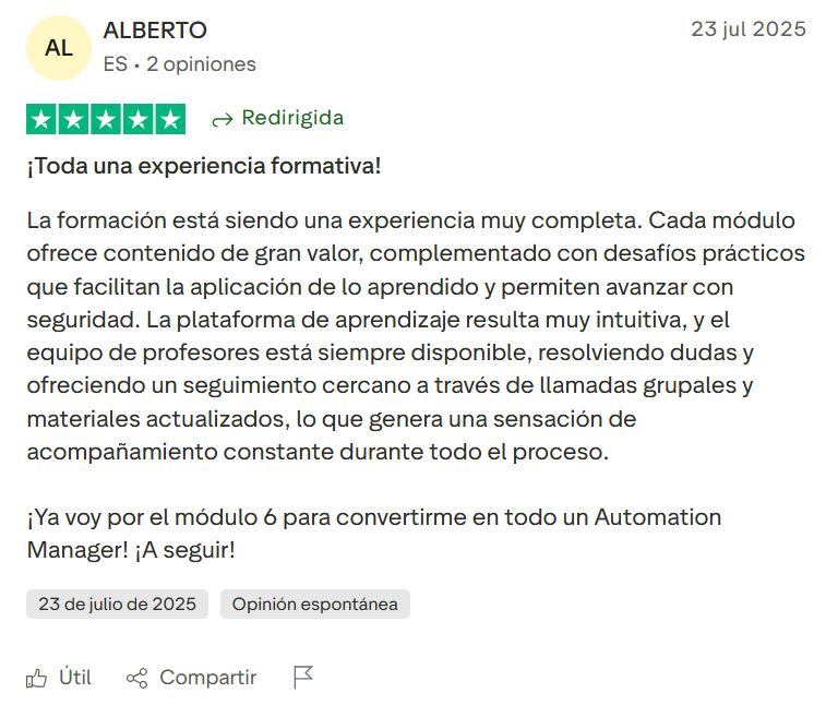 Opinión alumnos Buildt Academy